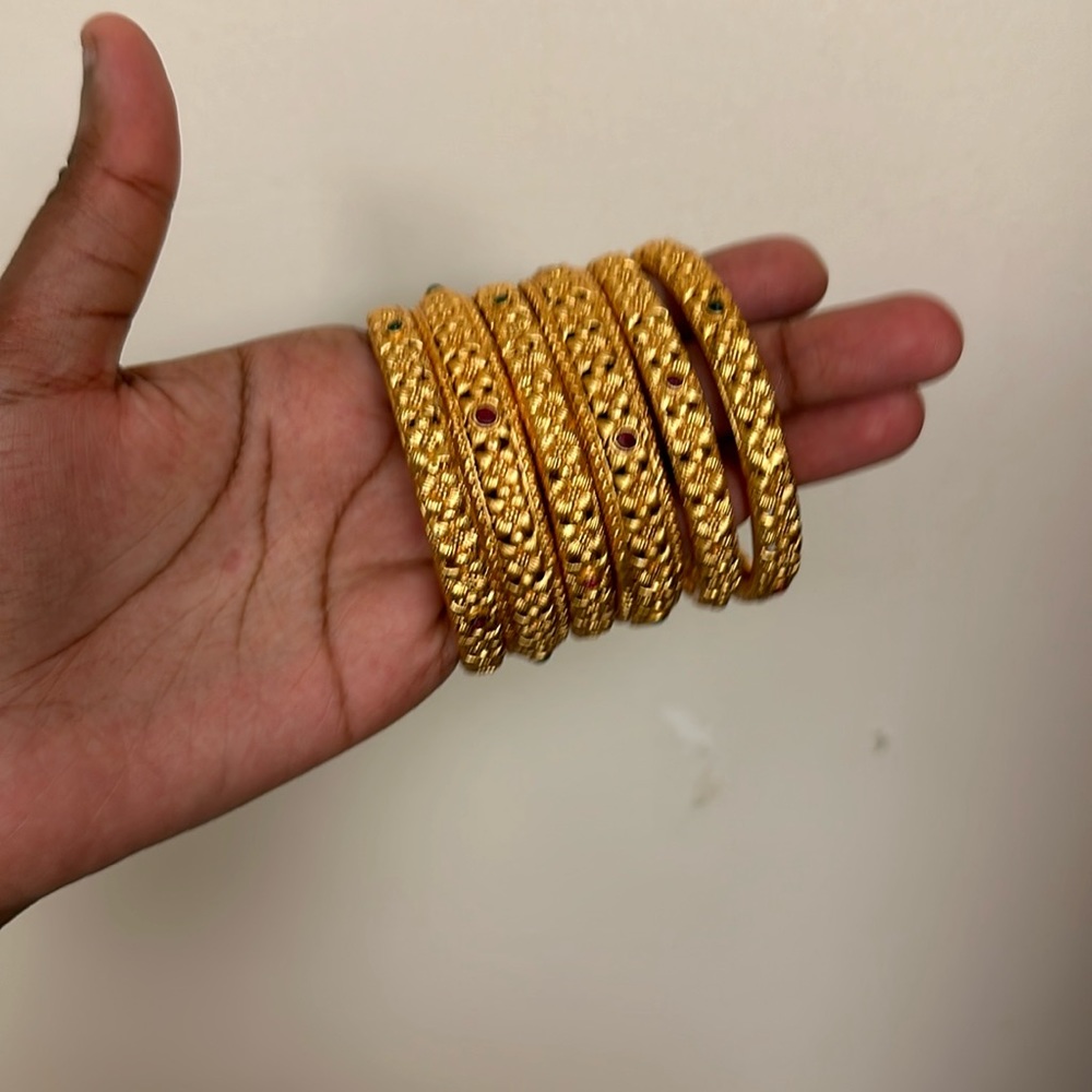 Gold Plated Bangles size 2.6